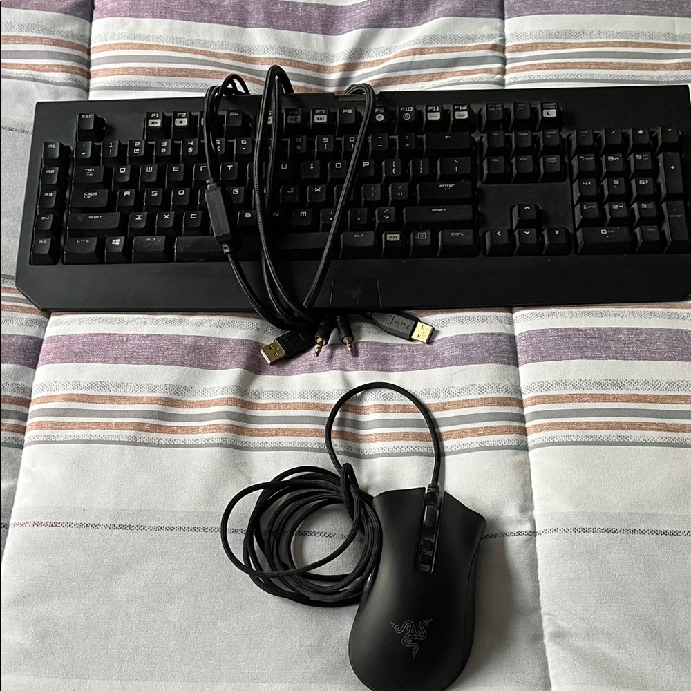 Razer Black Wired Keyboard and Mouse